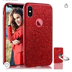 Red Glitter Case iPhone X